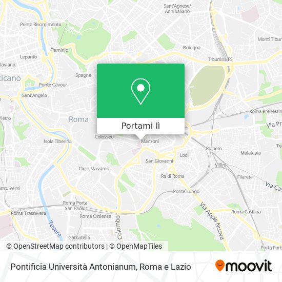 Mappa Pontificia Università Antonianum