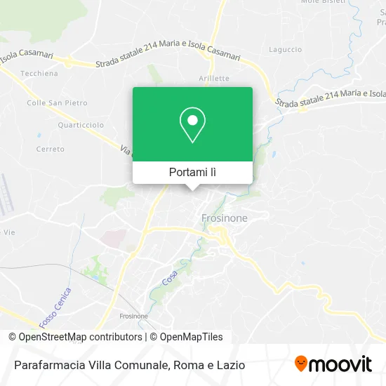 Mappa Parafarmacia Villa Comunale