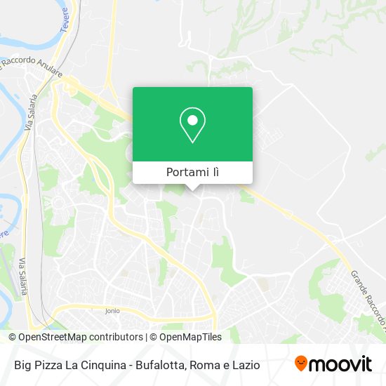 Mappa Big Pizza La Cinquina - Bufalotta