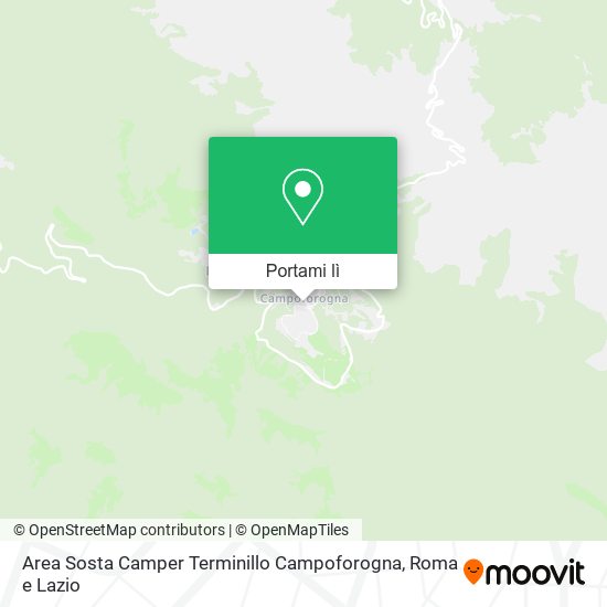 Mappa Area Sosta Camper Terminillo Campoforogna