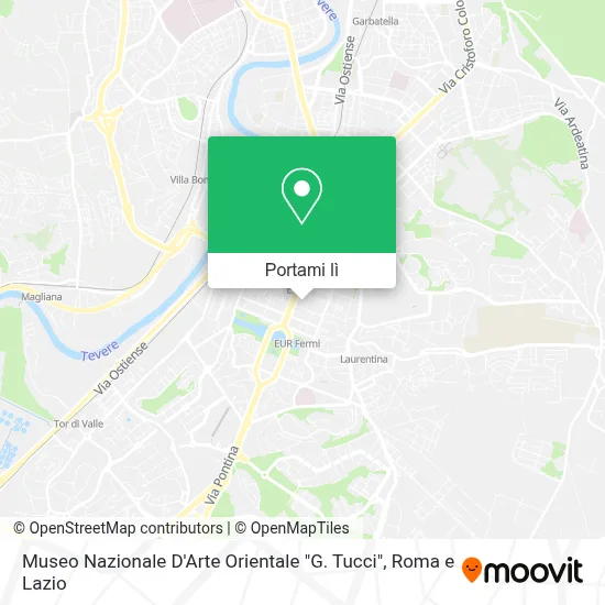 Mappa Museo Nazionale D'Arte Orientale "G. Tucci"