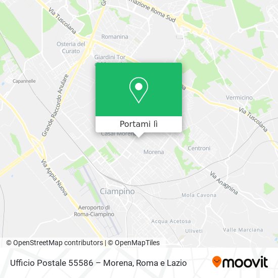 Mappa Ufficio Postale 55586 – Morena