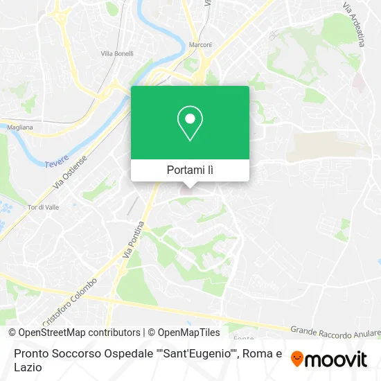 Mappa Pronto Soccorso Ospedale ""Sant'Eugenio""