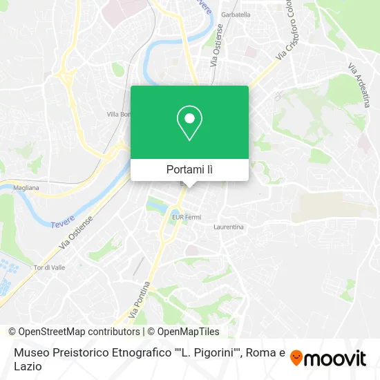 Mappa Museo Preistorico Etnografico ""L. Pigorini""