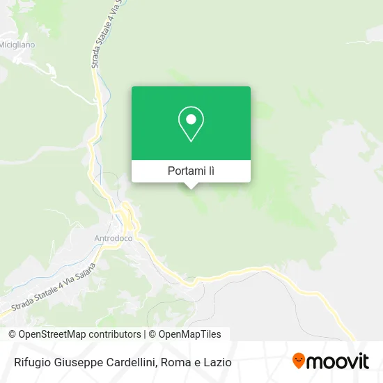 Mappa Rifugio Giuseppe Cardellini