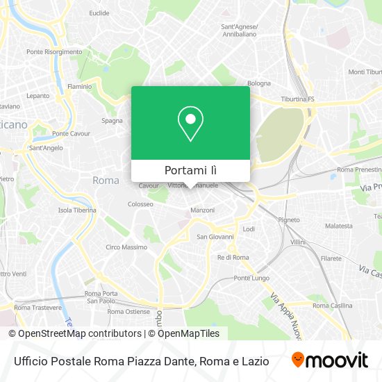 Mappa Ufficio Postale Roma Piazza Dante