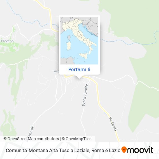 Mappa Comunita' Montana Alta Tuscia Laziale