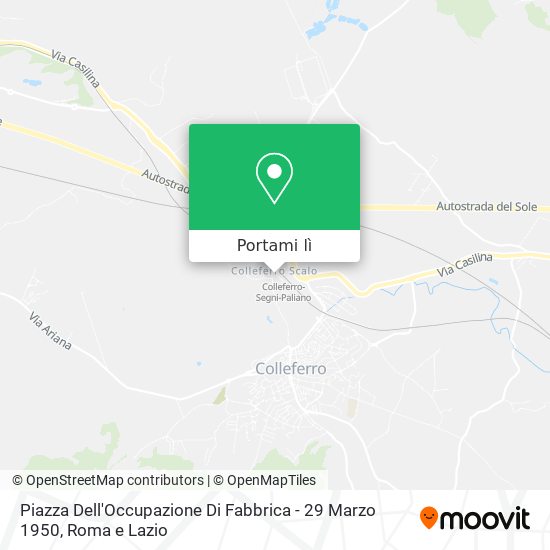 Mappa Piazza Dell'Occupazione Di Fabbrica - 29 Marzo 1950