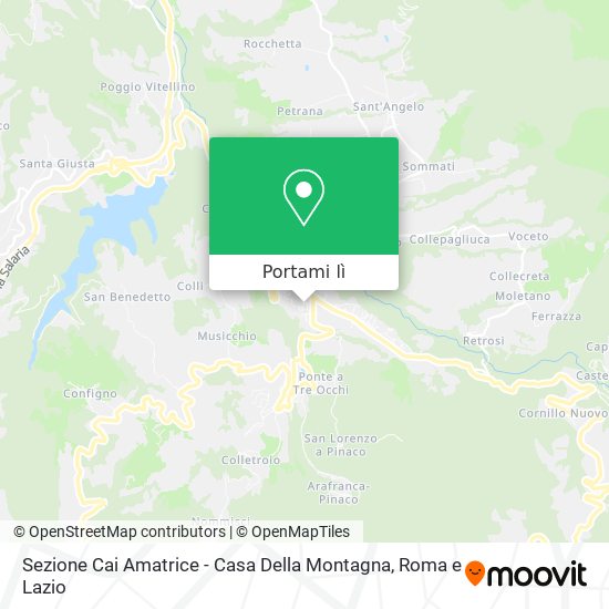 Mappa Sezione Cai Amatrice - Casa Della Montagna