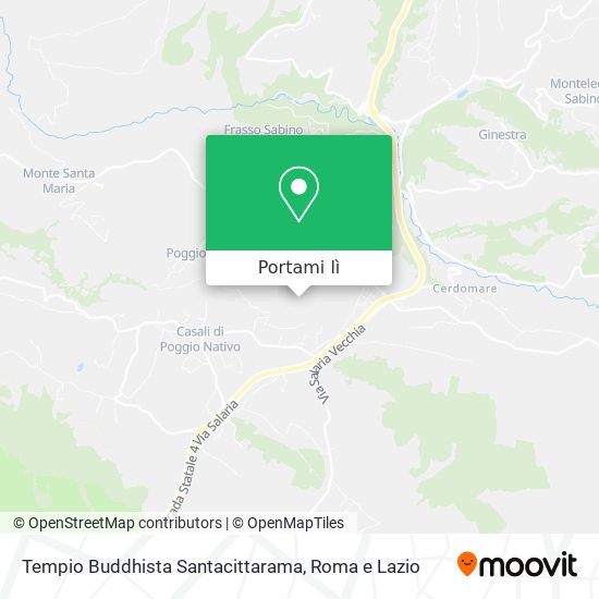Mappa Tempio Buddhista Santacittarama