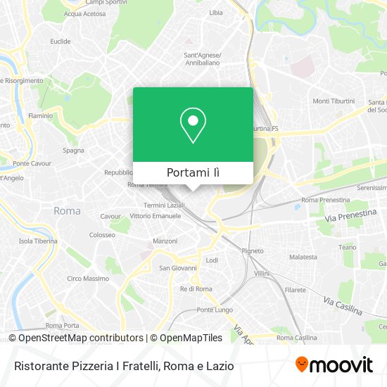 Mappa Ristorante Pizzeria I Fratelli