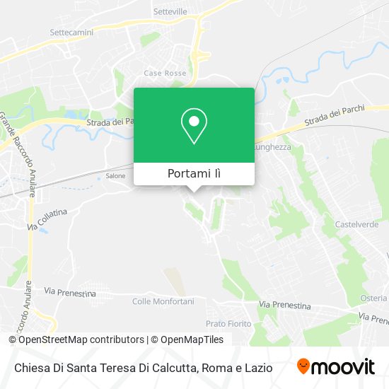 Mappa Chiesa Di Santa Teresa Di Calcutta