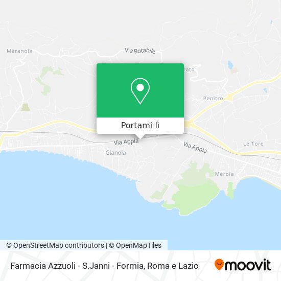 Mappa Farmacia Azzuoli - S.Janni - Formia