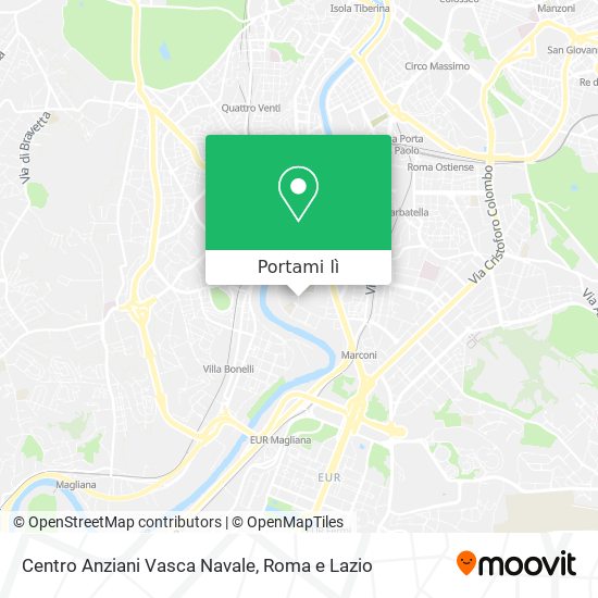 Mappa Centro Anziani Vasca Navale