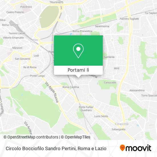 Mappa Circolo Bocciofilo Sandro Pertini