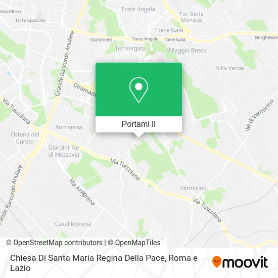 Mappa Chiesa Di Santa Maria Regina Della Pace