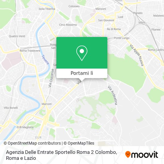 Mappa Agenzia Delle Entrate Sportello Roma 2 Colombo