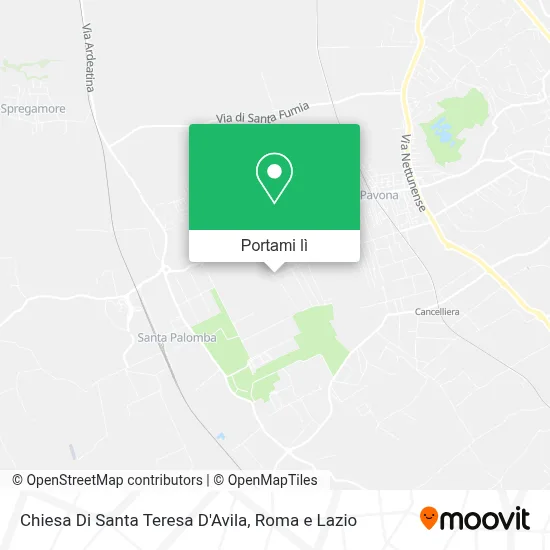 Mappa Chiesa Di Santa Teresa D'Avila