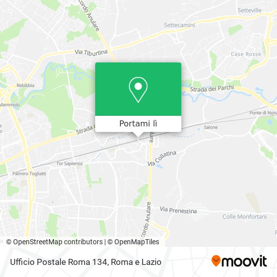 Mappa Ufficio Postale Roma 134