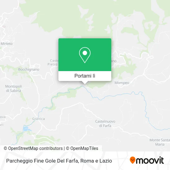 Mappa Parcheggio Fine Gole Del Farfa