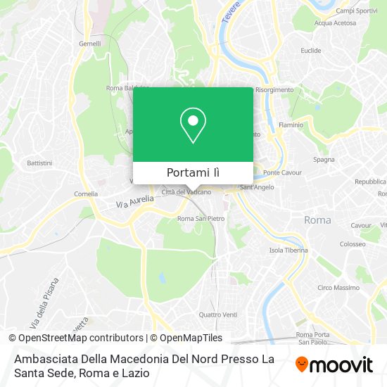 Mappa Ambasciata Della Macedonia Del Nord Presso La Santa Sede