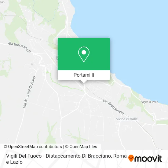 Mappa Vigili Del Fuoco - Distaccamento Di Bracciano
