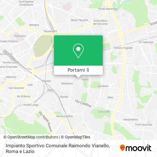 Mappa Impianto Sportivo Comunale Raimondo Vianello
