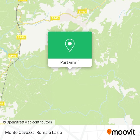 Mappa Monte Cavozza