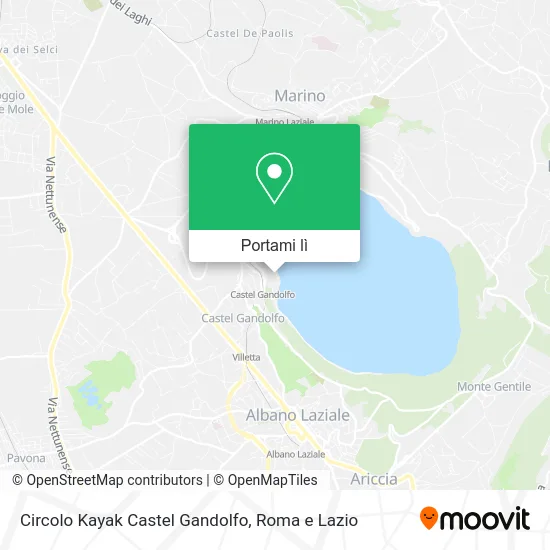 Mappa Circolo Kayak Castel Gandolfo