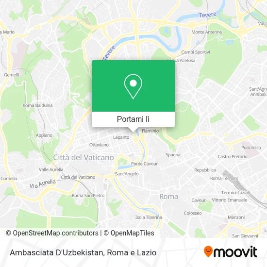 Mappa Ambasciata D'Uzbekistan