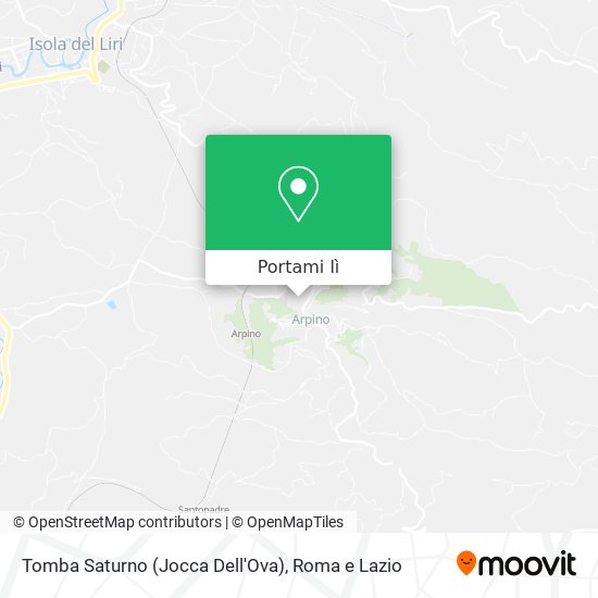 Mappa Tomba Saturno (Jocca Dell'Ova)
