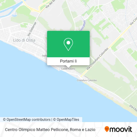 Mappa Centro Olimpico Matteo Pellicone