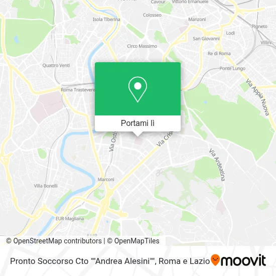 Mappa Pronto Soccorso Cto ""Andrea Alesini""