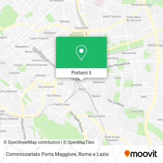 Mappa Commissariato Porta Maggiore