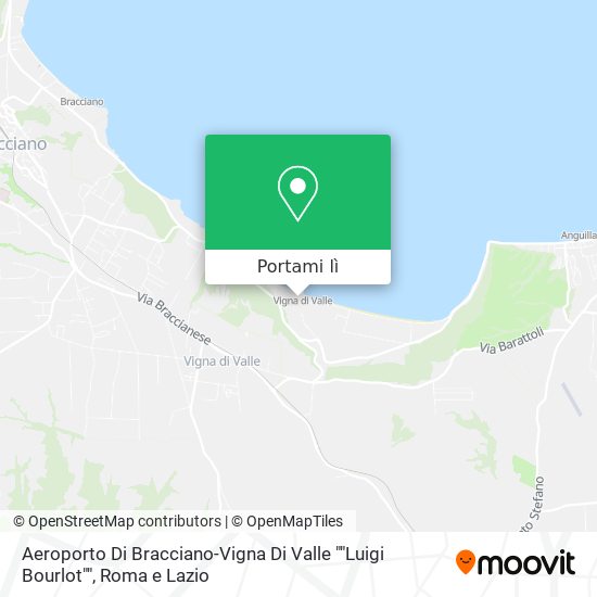 Mappa Aeroporto Di Bracciano-Vigna Di Valle ""Luigi Bourlot""