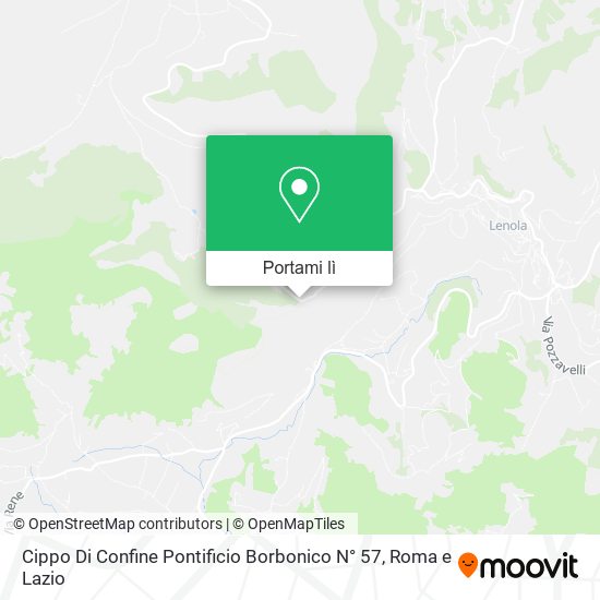 Mappa Cippo Di Confine Pontificio Borbonico N° 57