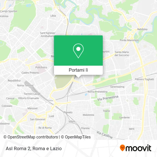 Mappa Asl Roma 2