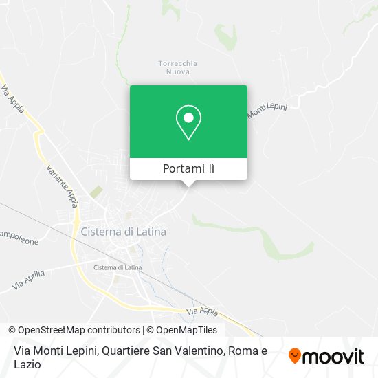 Mappa Via Monti Lepini, Quartiere San Valentino