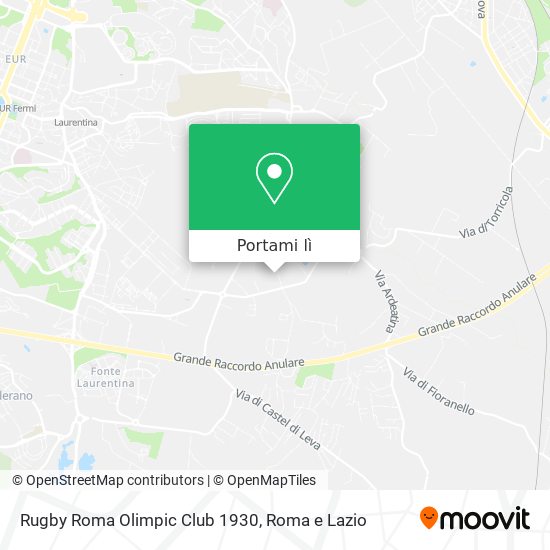 Mappa Rugby Roma Olimpic Club 1930