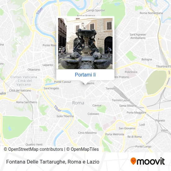 Mappa Fontana Delle Tartarughe