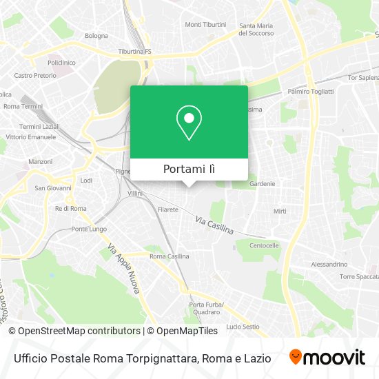 Mappa Ufficio Postale Roma Torpignattara