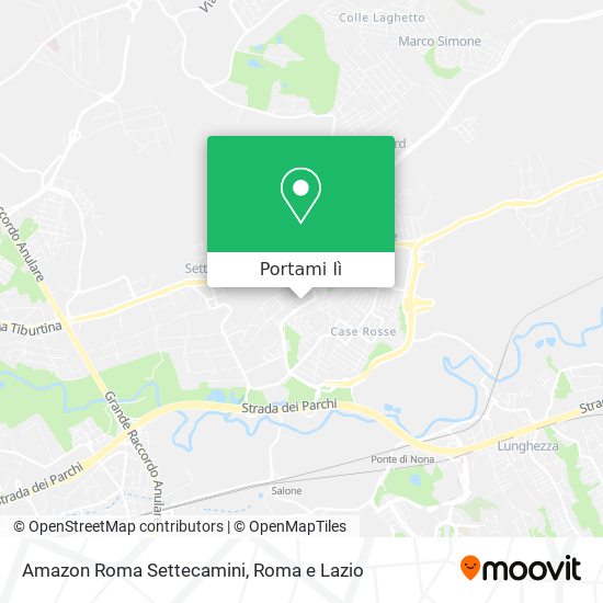Mappa Amazon Roma Settecamini