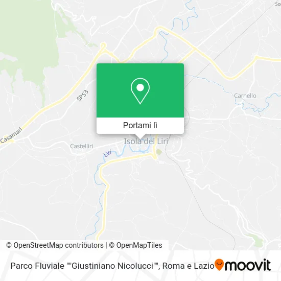 Mappa Parco Fluviale ""Giustiniano Nicolucci""