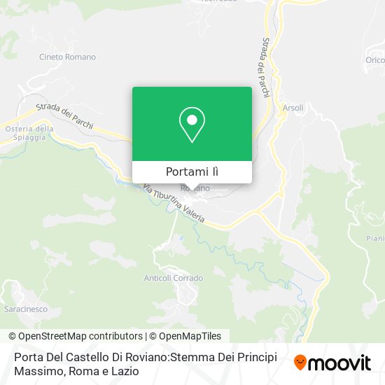 Mappa Porta Del Castello Di Roviano:Stemma Dei Principi Massimo