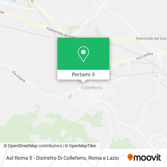 Mappa Asl Roma 5 - Distretto Di Colleferro