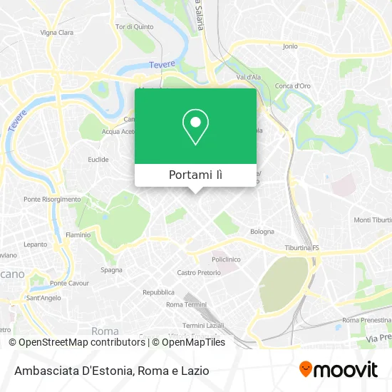 Mappa Ambasciata D'Estonia