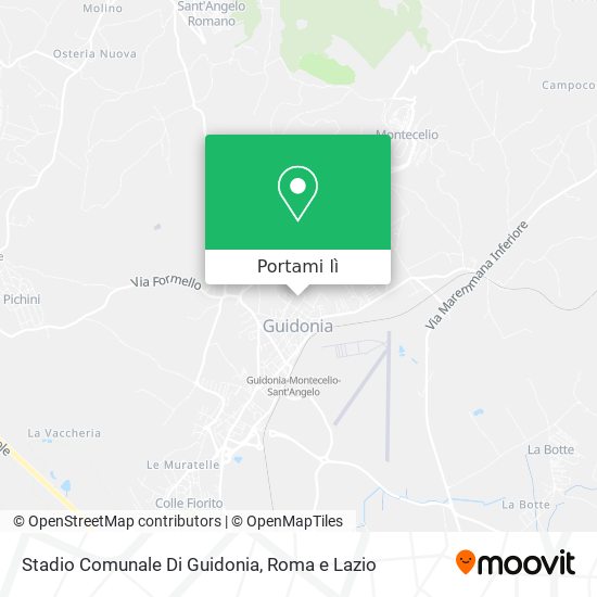 Mappa Stadio Comunale Di Guidonia