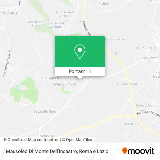 Mappa Mausoleo Di Monte Dell'Incastro