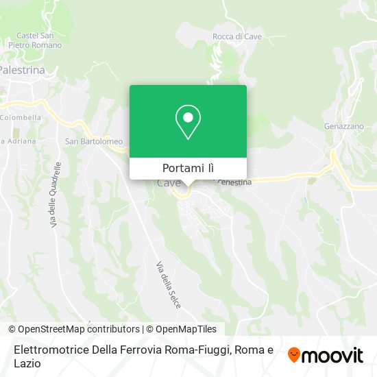 Mappa Elettromotrice Della Ferrovia Roma-Fiuggi