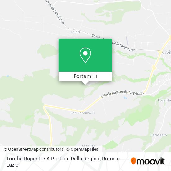 Mappa Tomba Rupestre A Portico 'Della Regina'